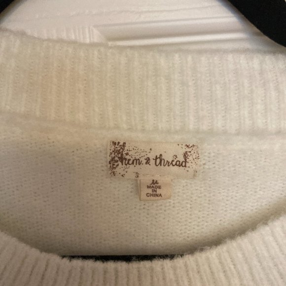 Saige by Hem & Thread Pearl Sweater - in Cream/Ivory - Picture 9 of 9